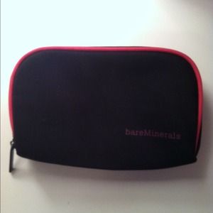 black and pink Bare Minerals makeup case