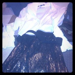 Bcbgmmaxazria spilt sequin dress.