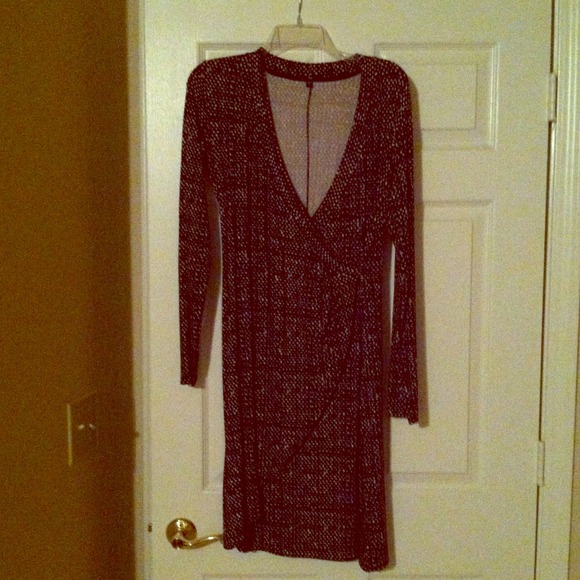 Gap long sleeve wrap dress