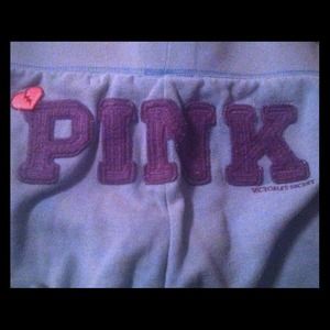 VS Pink sweatpants in a pretty light blue!
