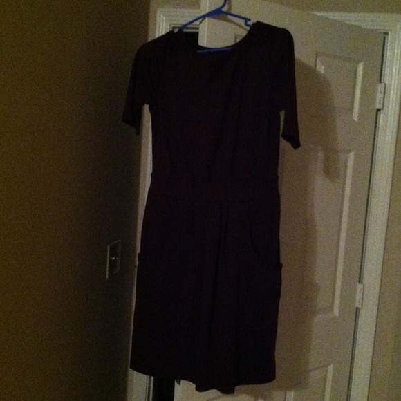 Burgundy ponte dress