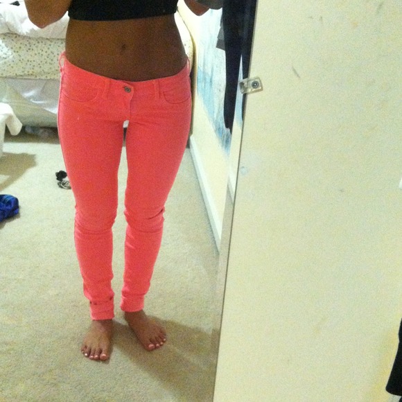 Coral NWT OshKosh B/'Gosh Toddler Girls/' Neon Skinny Sweats Pants
