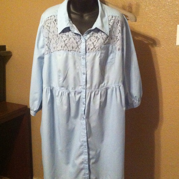 Woman Within button up long shirt or dress