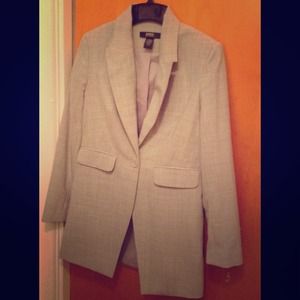 Gray long blazer