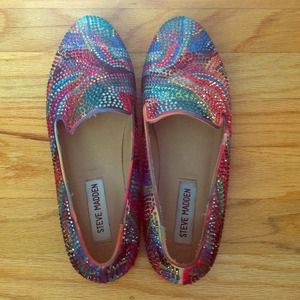 Multicolored rhinestoned Loafers
