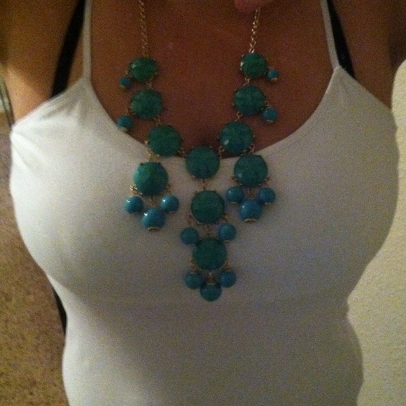Green blue bubble necklace - Picture 4 of 4