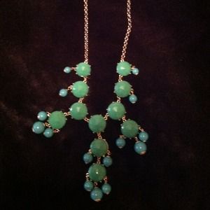 Green blue bubble necklace