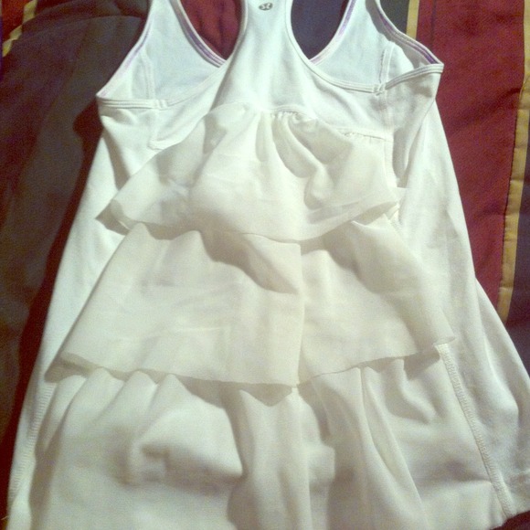 Rare lululemon ruffle back top