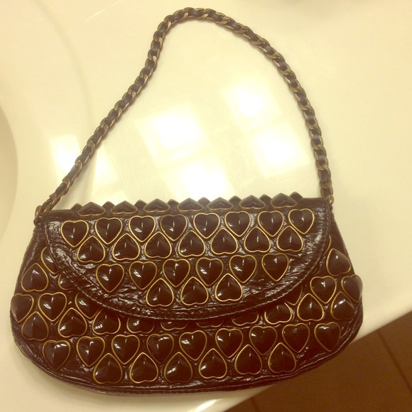 Betsy Johnson Heart Studded purse!