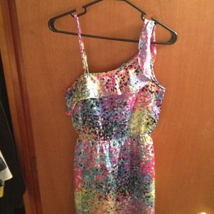 One shoulder printed dress