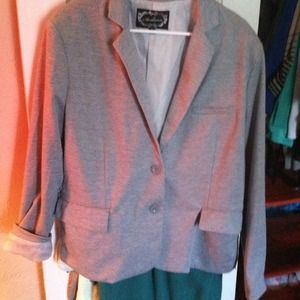 Plus size gray blazer