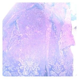 Purple brocade walking coat!