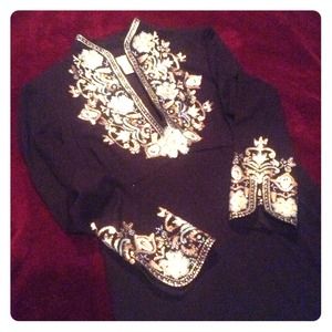 Cache Unique Black Cocktail Dress