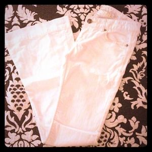 SOLD!!!! Express size 4 white flare jeans