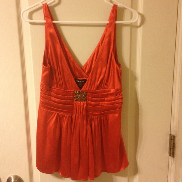 SOLD!!! Bebe burnt orange dressy tank
