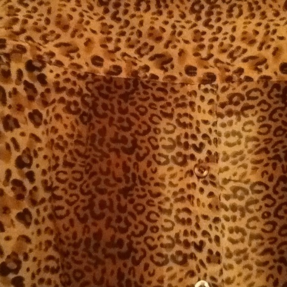 Cheetah print button up! - Picture 2 of 3