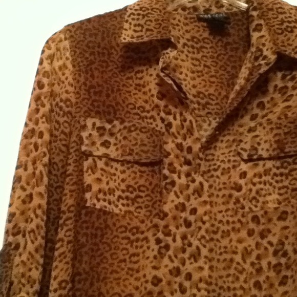 Cheetah print button up! - Picture 3 of 3