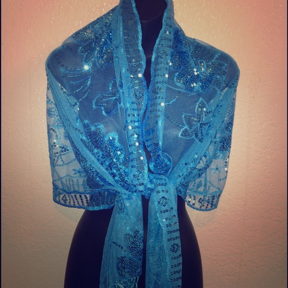 Aqua Sparkle Scarf ✨