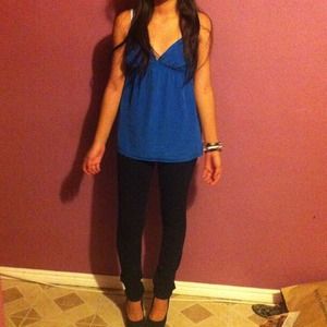 💢Reduced💢 Blue silk tank top