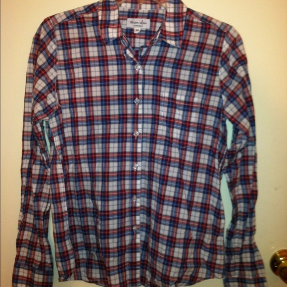 SOLD Steven Alan Womens Reverse Seam shirt Sz.M - Picture 1 of 4