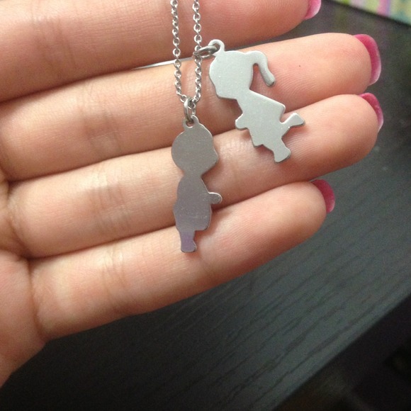 Girl & Boy necklace 💕