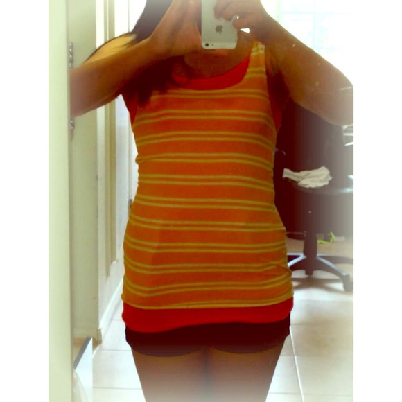 Yellow-Orange Striped Top