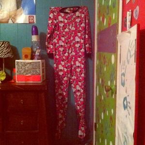 NEVER WORN snoopy footie pajamas !