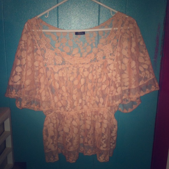 Light Pink rose petal lace blouse !