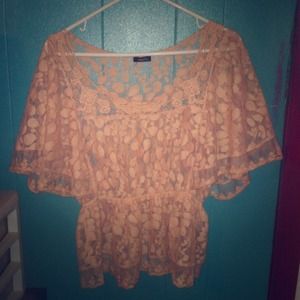 Light Pink rose petal lace blouse !