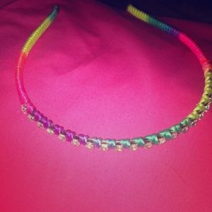 Rainbow diamond headband !