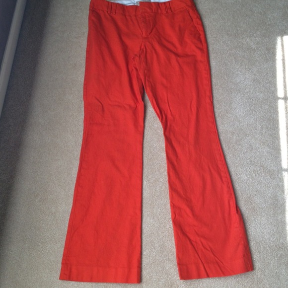 Coral cotton pants