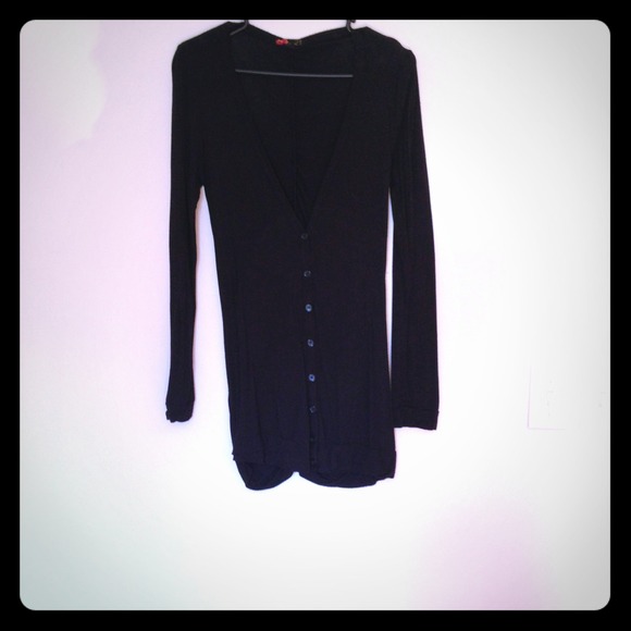 Forever 21- Long cotton cardigan- black