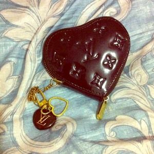 Reduced! Inspired Louis Vuitton heart coin purse