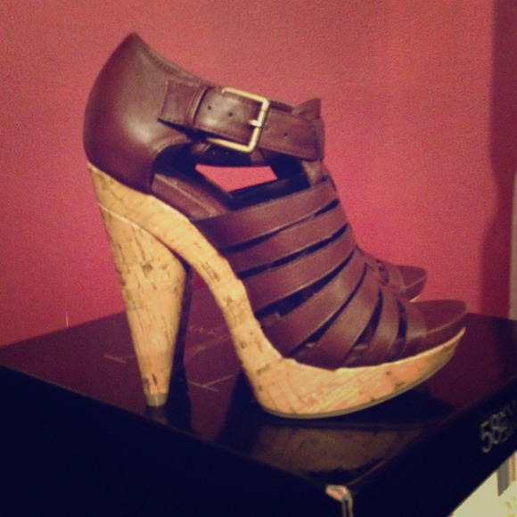 Brown leather sandals
