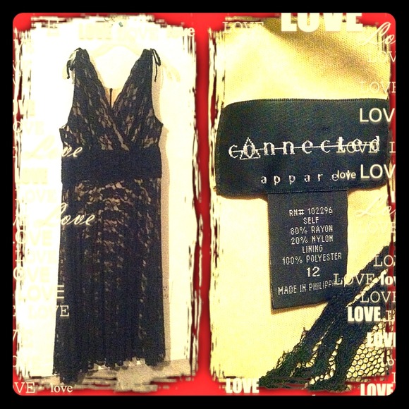 Connected Apparel Nude Lace Dress