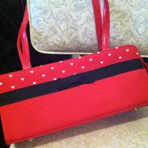 Red with hearts purse