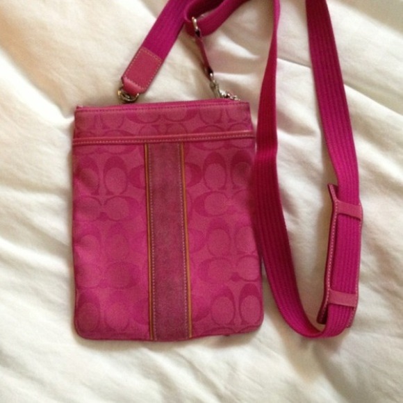 Coach Handbags - Pink coach cross body!!!