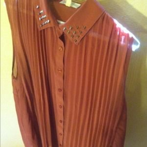 Coral studded button up