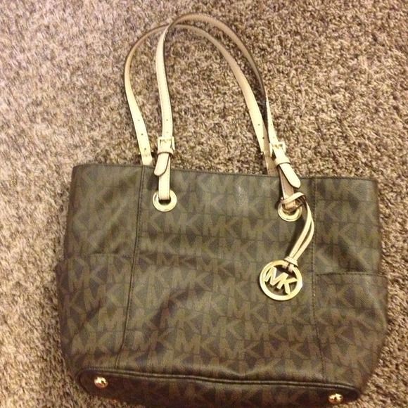 Michael Kors logo print signature tote