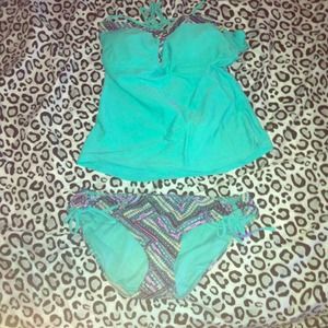 Teal and Tribal Tankini!