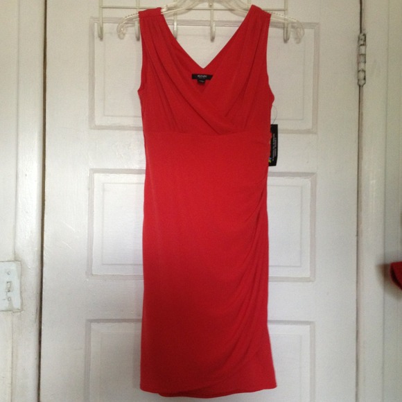 🆕 Alfani The Artist Stretch Faux Wrap Dress sz4P