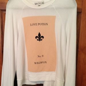 WILDFOX Love Potion No. 9 white sweater