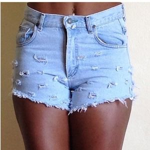 Distressed shorts