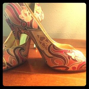 fun printed heels