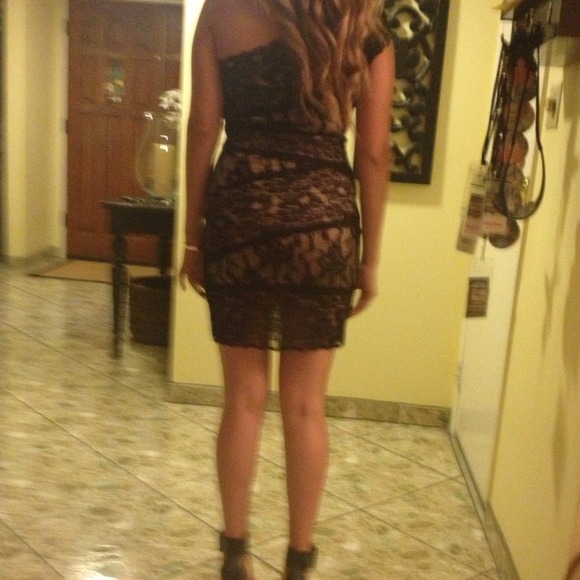 Host pick Lace oneshoulder dress /similar to Bebe - Picture 4 of 4