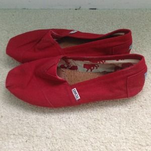 Red TOMS shoes RESERVED