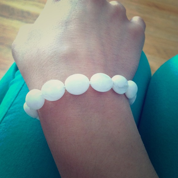 White Beaded Braclet