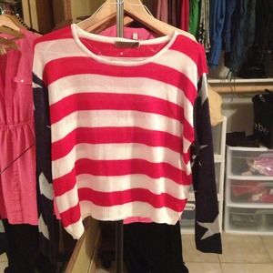 American flag over sized sweater