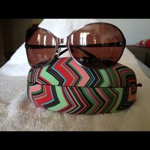 REDUCED🌸 Missoni Rose Gold Metal Frame Sunglasses