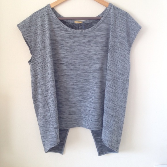 Rebecca Minkoff Grey Back Slit Top